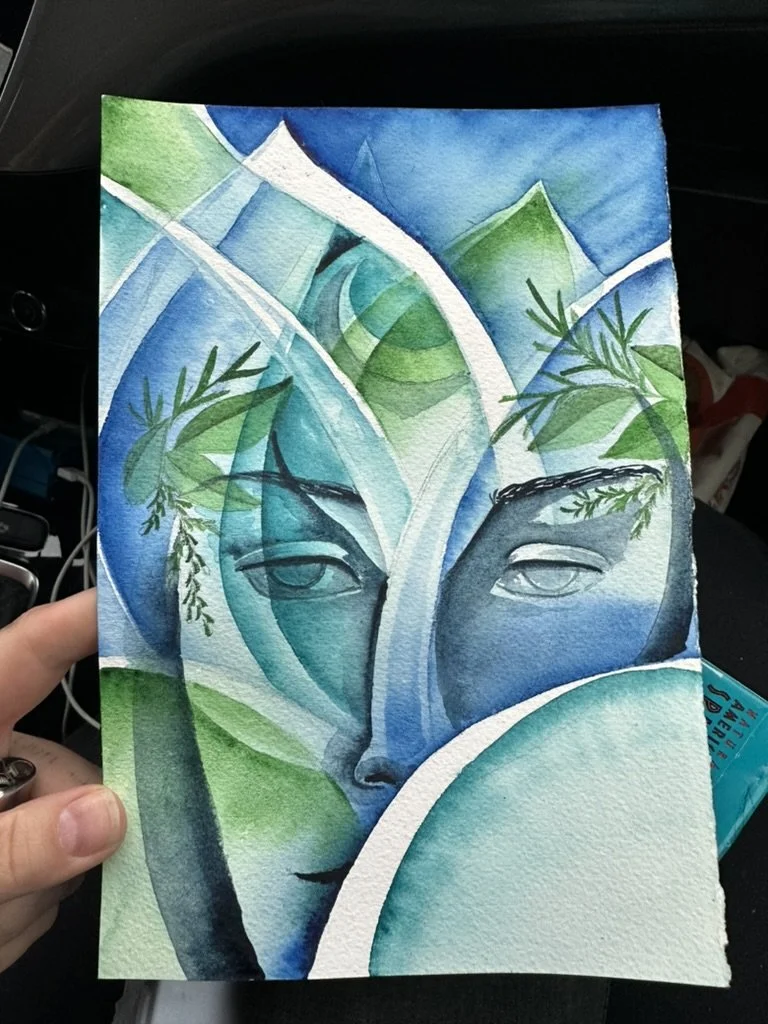 The painting Juliette made for Gislene