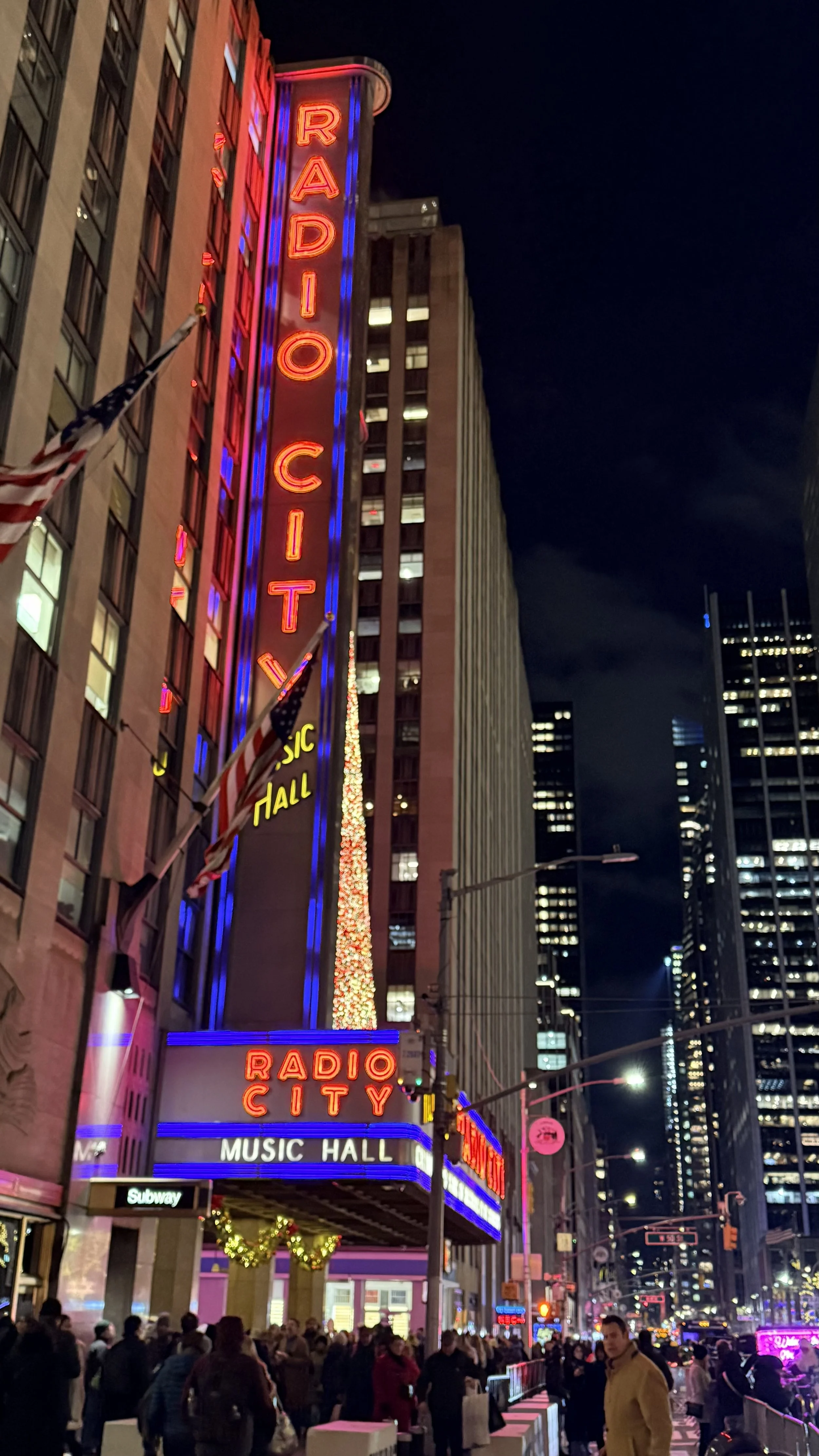 Radio City Music Hall during the Christmas Spectacular season in New York City