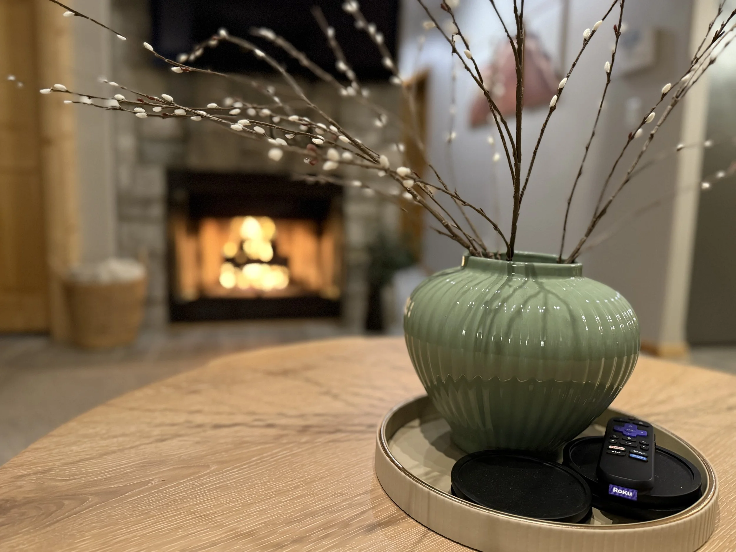 Cozy Living Room with Gas Fireplace
