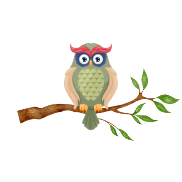 Roots & Wings for Renewed Health Owl Logo