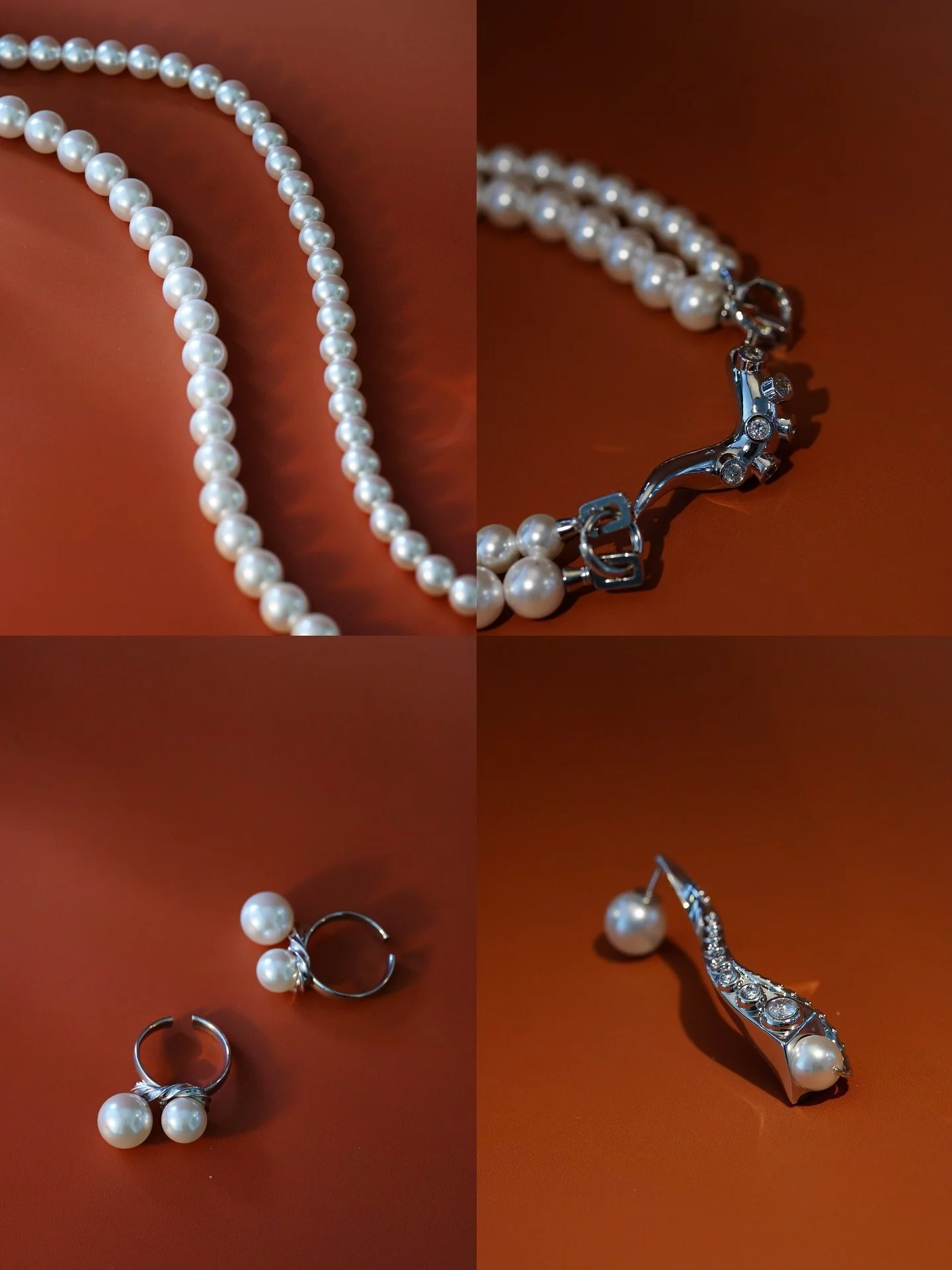 A freely detachable and multifunctional combination series.
.
.
.
.
.
.
.
#octopusinspired #pearlchoker #crimsonelegance #zirconiaglow #avantgardeaccessories #jewelry