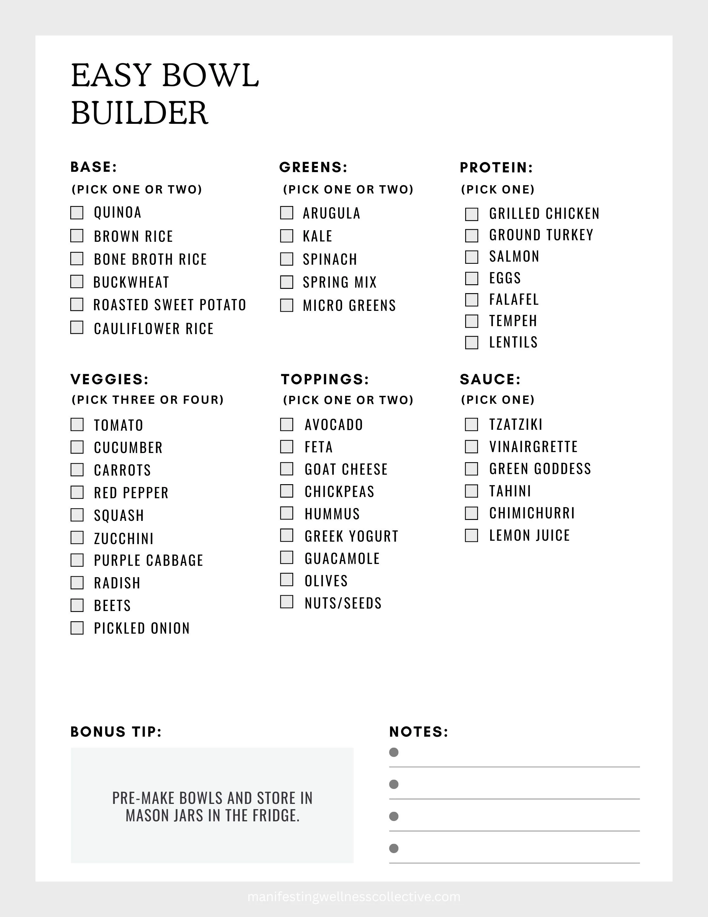 Easy Bowl Builder