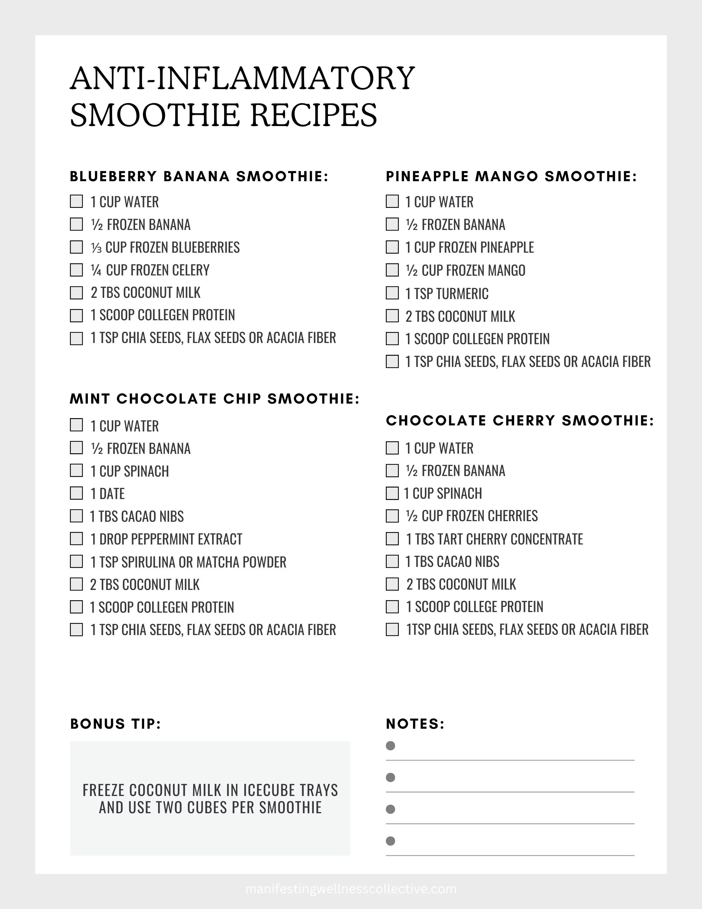 Anti-Inflammatory Smoothie Recipes