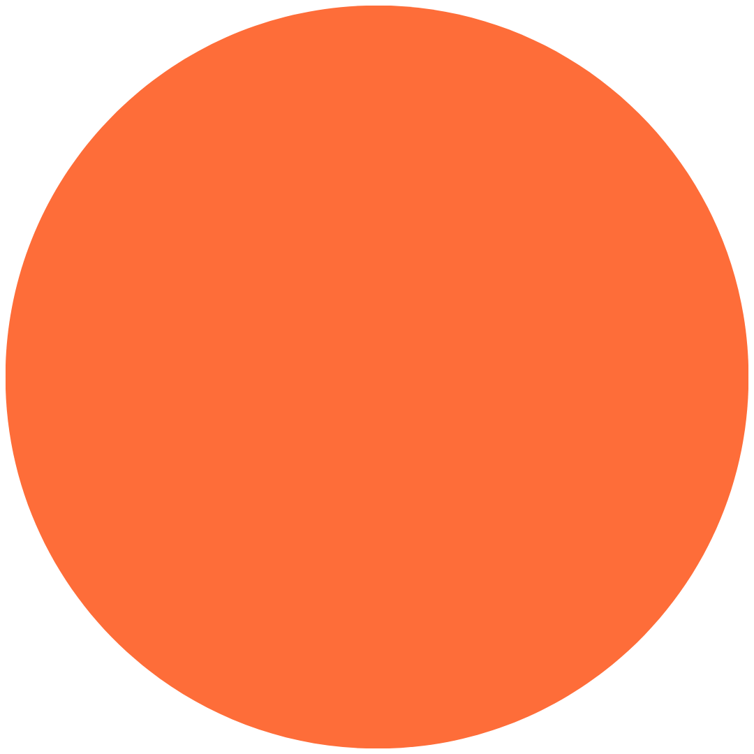 A large, orange circle with no additional features or details.