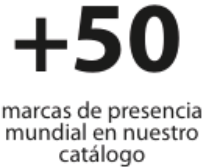 Celebration of over 50 years of international presence and catalog.