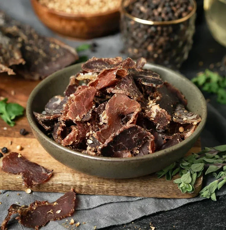 beef biltong traditional South African Snack