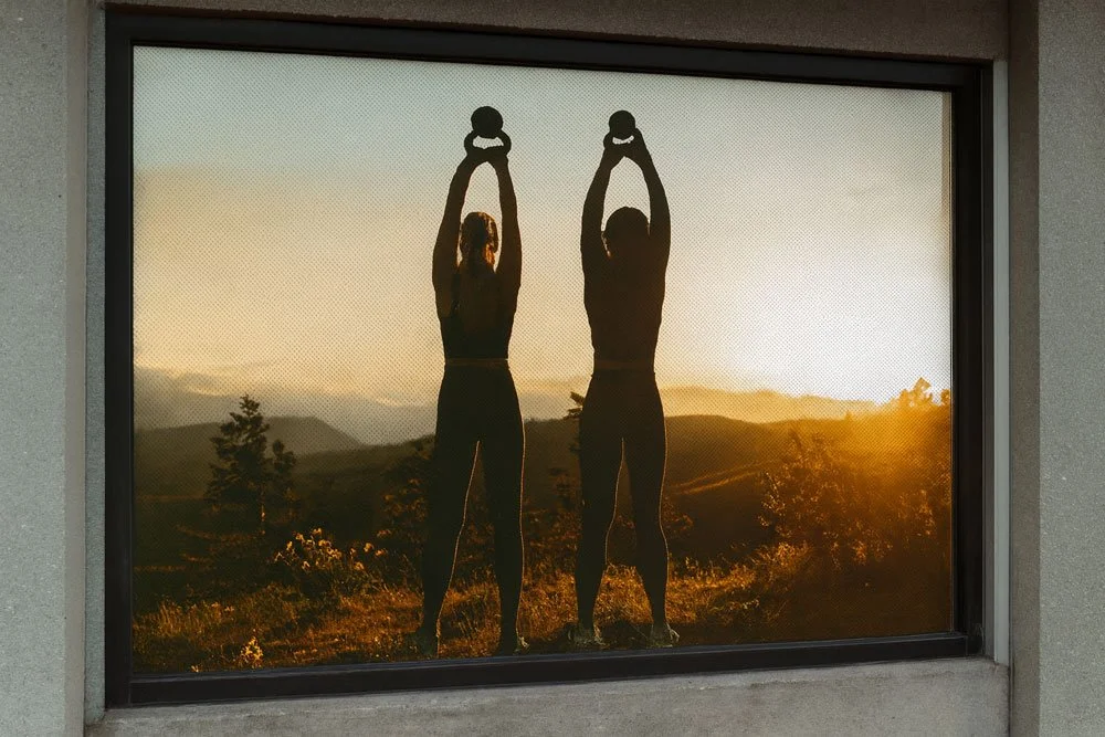 Fitness window decal