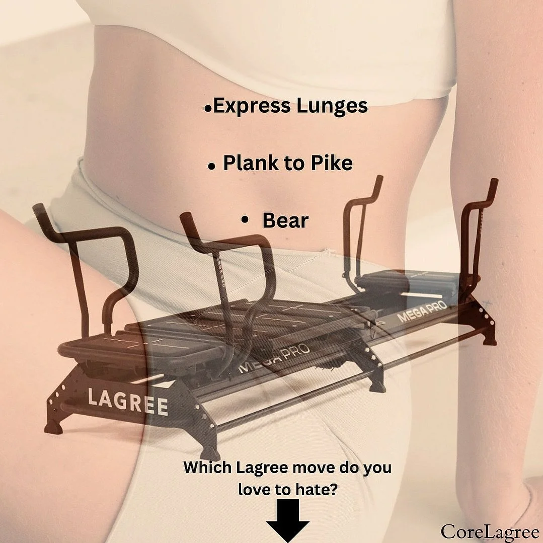Which Lagree move do you love to hate ?

🔥Express Lunges?

 🔥Plank to Pike ?

 🔥Bear ?

Comment below 👇 

👉 Follow us for launch updates + class promos. 

#lagrefitness #ﬁtness #megaformer #motivation #lowimpact #comingsoon #body #summer #chatsw
