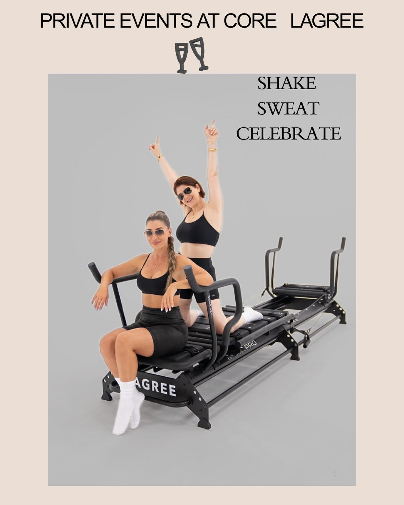 ✨ SHAKE &bull; SWEAT &bull; CELEBRATE ✨
Your next celebration just got stronger 💫
Host your private event at Core Lagree for birthdays, bachelorettes, team outings, girls&rsquo; day, corporate events &amp; more.
Move together. Celebrate together. 🖤