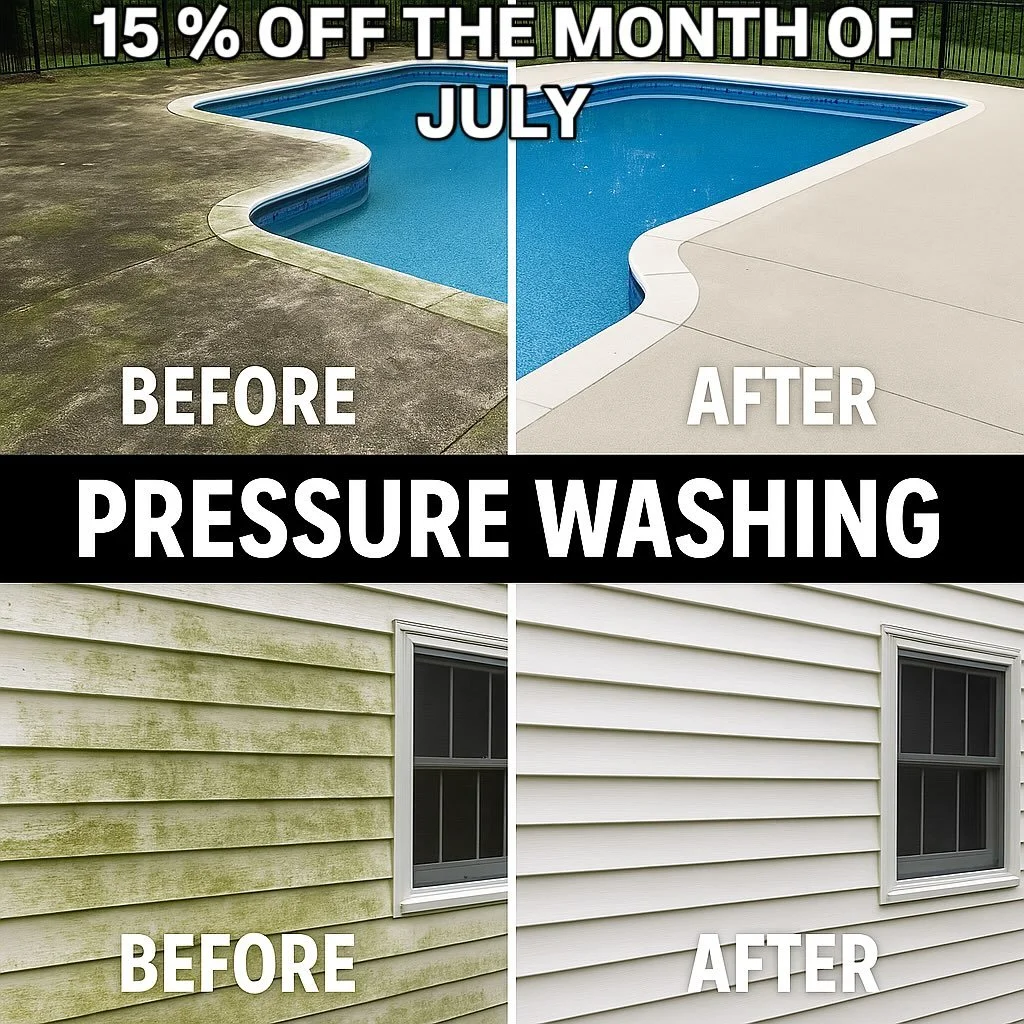 🏡 Say goodbye to green grime and mildew! Our pressure washing service brings your home&rsquo;s exterior back to life &mdash; clean, crisp, and curb-appeal ready.

✨ Now offering 15% OFF all pressure washing for a limited time!

📍Serving MA homeowne