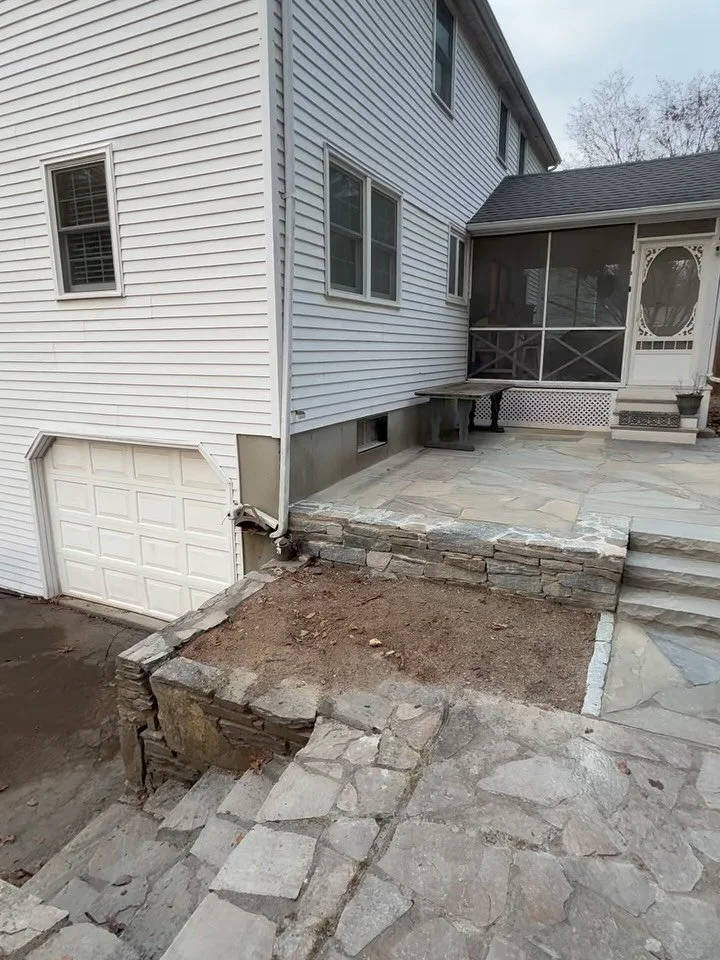 Swipe to the end to see the before!

This Holliston property deserved a backyard that matched the home and our team helped transform the outdoor space! 

We removed the failing brickwork, rebuilt the wall, and crafted a custom 18&rsquo;x20&rsquo; fla