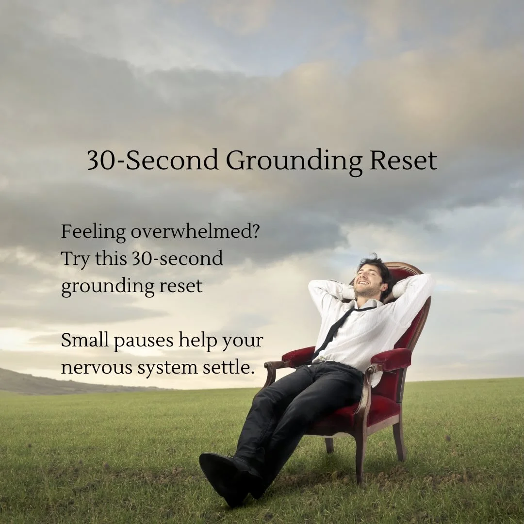 You don&rsquo;t need an hour to start shifting your state.

Small grounding moments help nervous system move from overwhelm back into balance. 

This simple reset uses breath, awareness, and body grounding. Try it whenever your mind feels overwhelmed