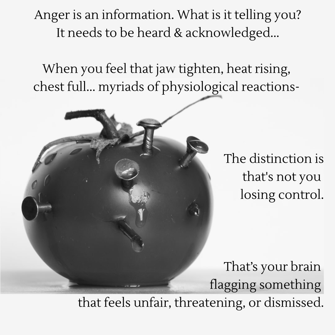 Anger is one of the most misunderstood emotions- 

When acknowledged &amp; understood, or simply noticing its triggers- is a good start to create better ways to self-regulate. 

Try this 3 second pattern interruption and tell me what you notice.

#an