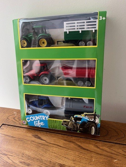 Country Life set of 3 minitour tractor and trailers