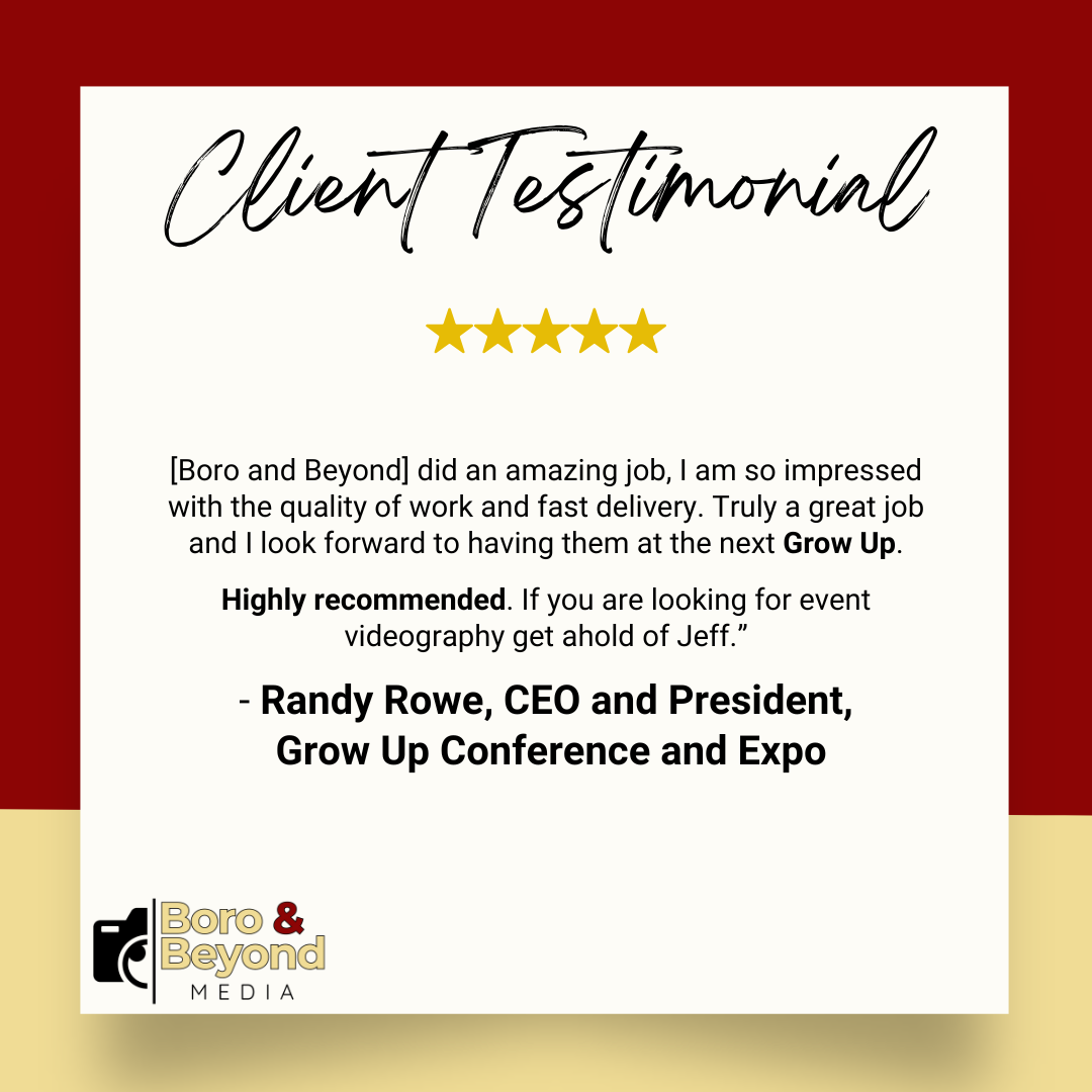 Grow Up Conference testimonial for Boro and Beyond