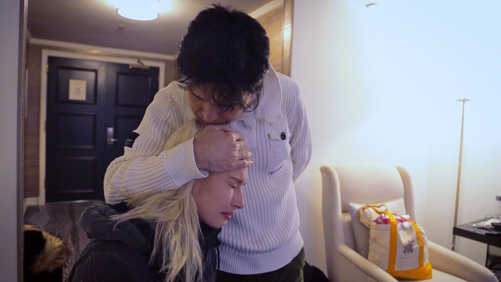 Corey Feldman embraces Courtney Mitchell