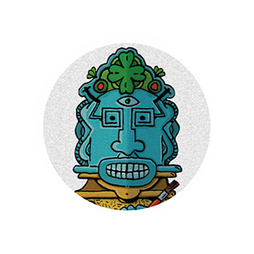 Lucky Totem — Ilustração autoral em traço misto (pen & ink + digital)
