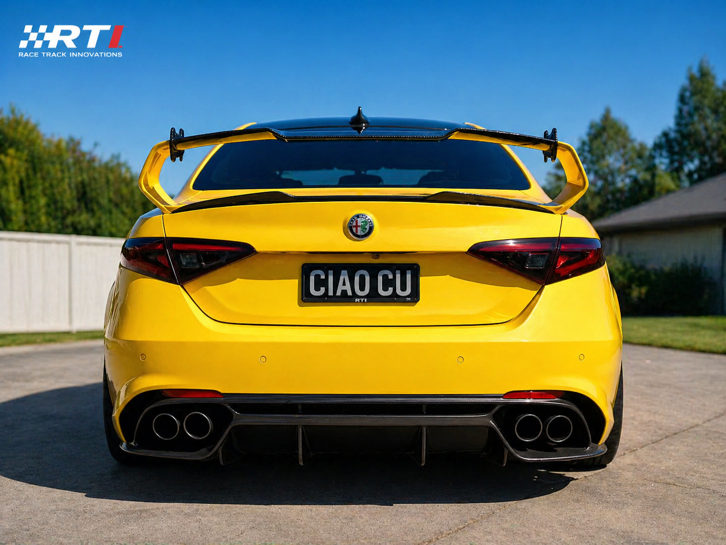 Giulia GTAm Adjustable Rear Spoiler Kit - QV and 2.0