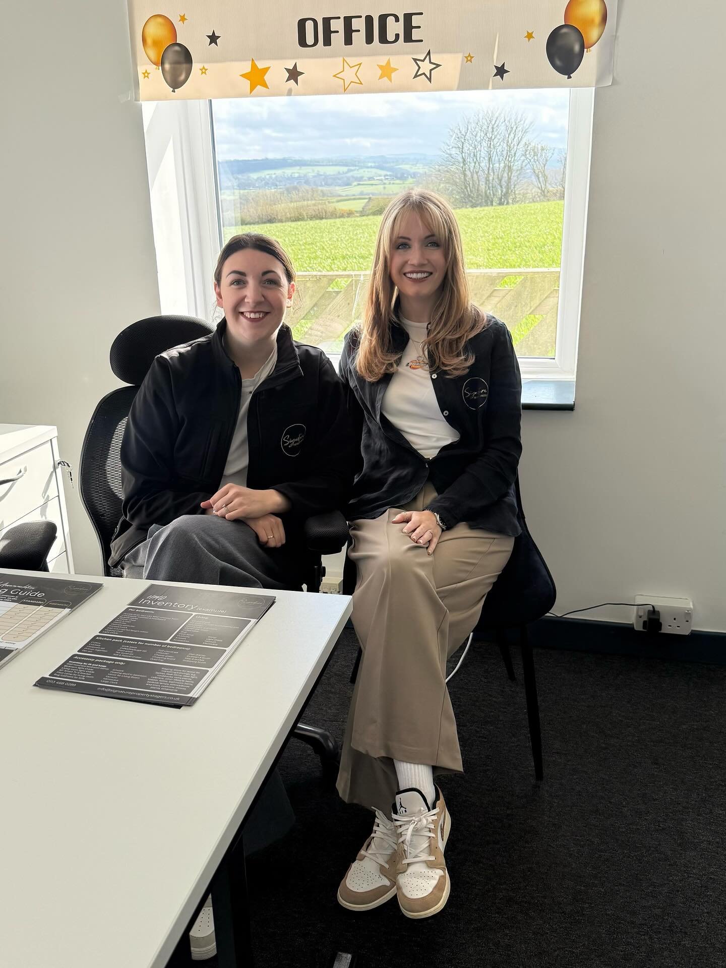 Today we got the keys to our new office! 🔑 

Better yet - it overlooks our warehouse 🙌🏼 

Another little milestone ticked off ✅

(within 15 minutes of being handed the keys, we&rsquo;d already had @orange_quarter_ltd round to do the measuring up f