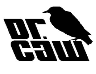 A black silhouette of a bird perched above the text 'OFF CAMP' in bold, stylized black letters.