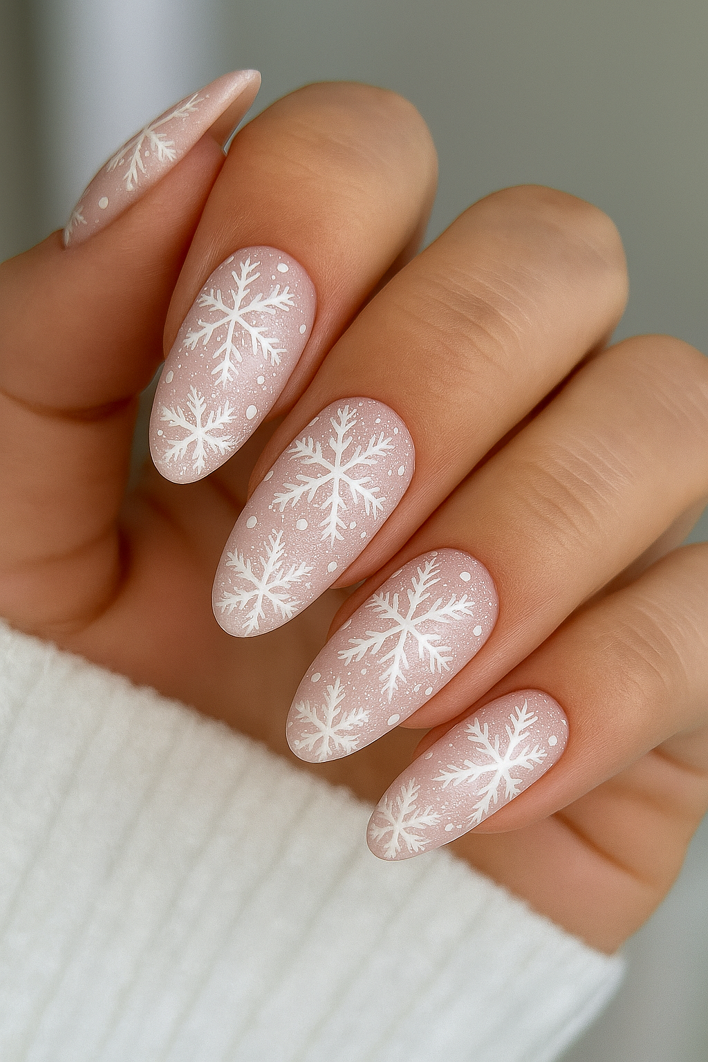 Pink snowflakes