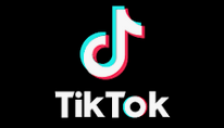 TikTok logo on a black background