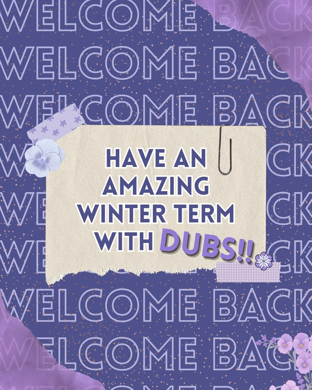 Welcome back to the Winter term with DUBS ❄️✨
New semester, new and exciting events coming your way fast so stay tuned!! 💜💜

#Dalhousie #StudentLife #dcs #DUBS #halifax #localbusiness #dalhousiesociety