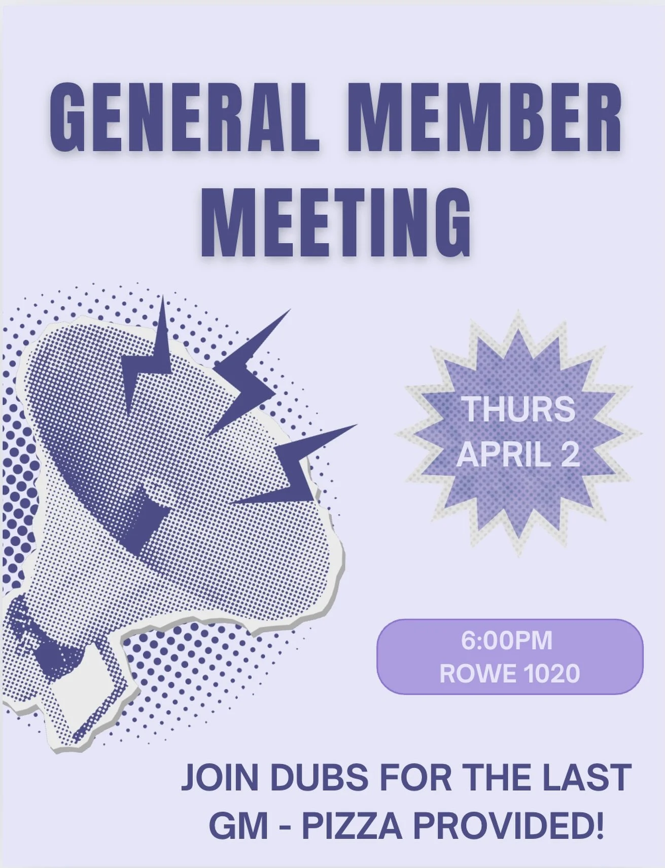 Last GM of the year 💜

Join Dalhousie Unity in Business Society for our final General Member Meeting!

We&rsquo;re wrapping up the year, sharing what&rsquo;s ahead, and celebrating everything DUBS has accomplished &mdash; plus pizza provided 👀

📅 