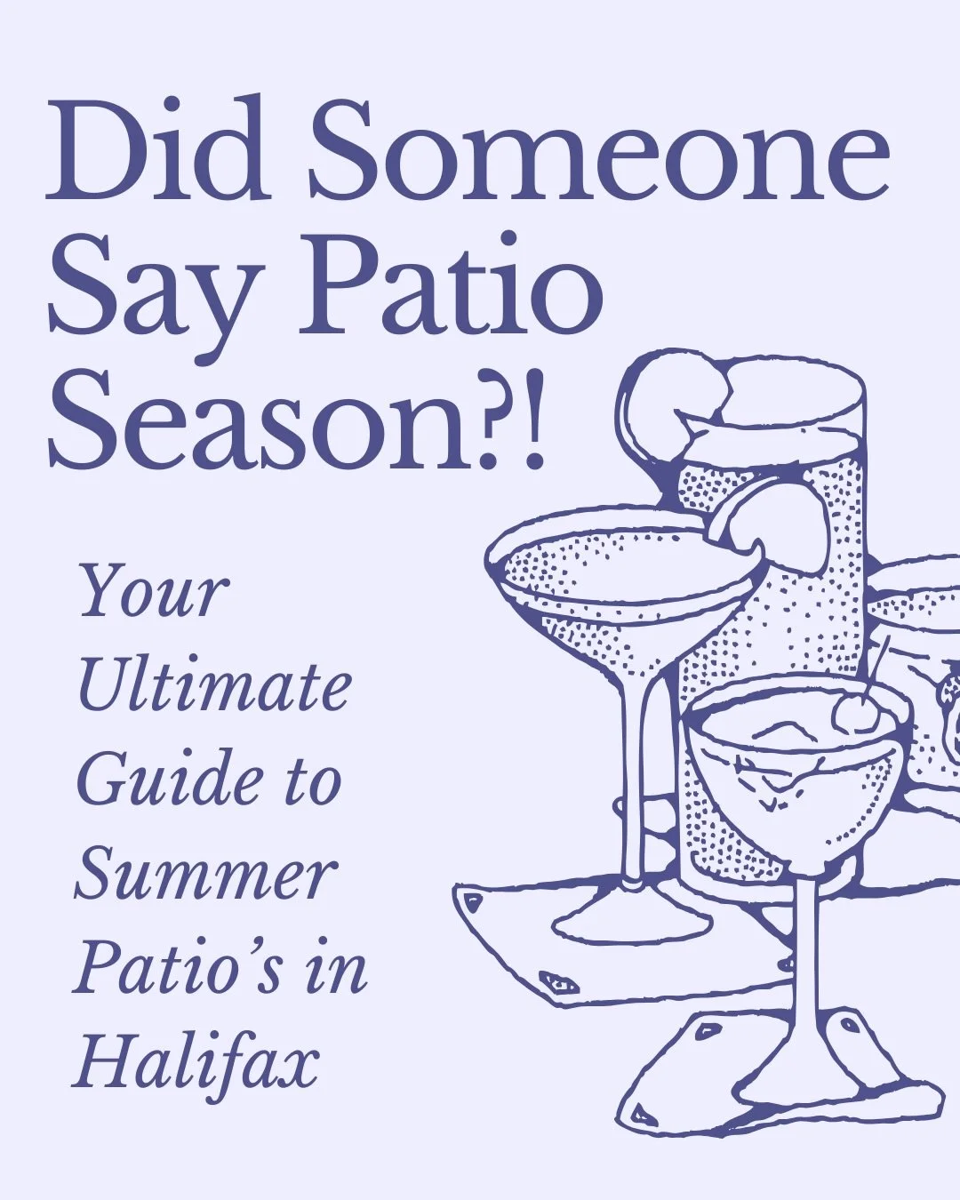 Nothing says Halifax summer quite like a packed patio and a cold drink

We&rsquo;ve put together a guide to some of the best spots to eat, drink, and soak up the sunshine 💜💜