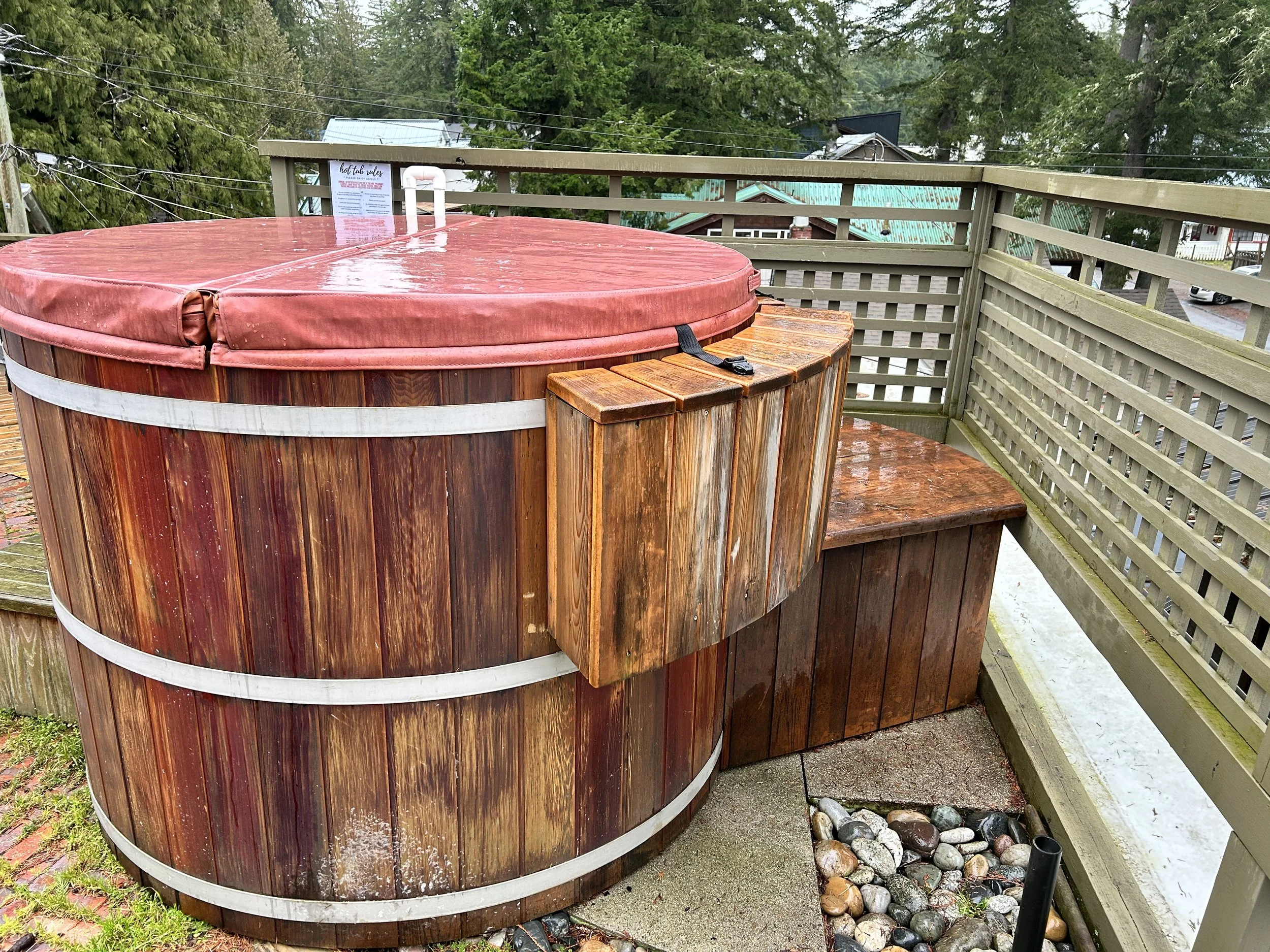 Hot Tube Cedar Siding Repairs.