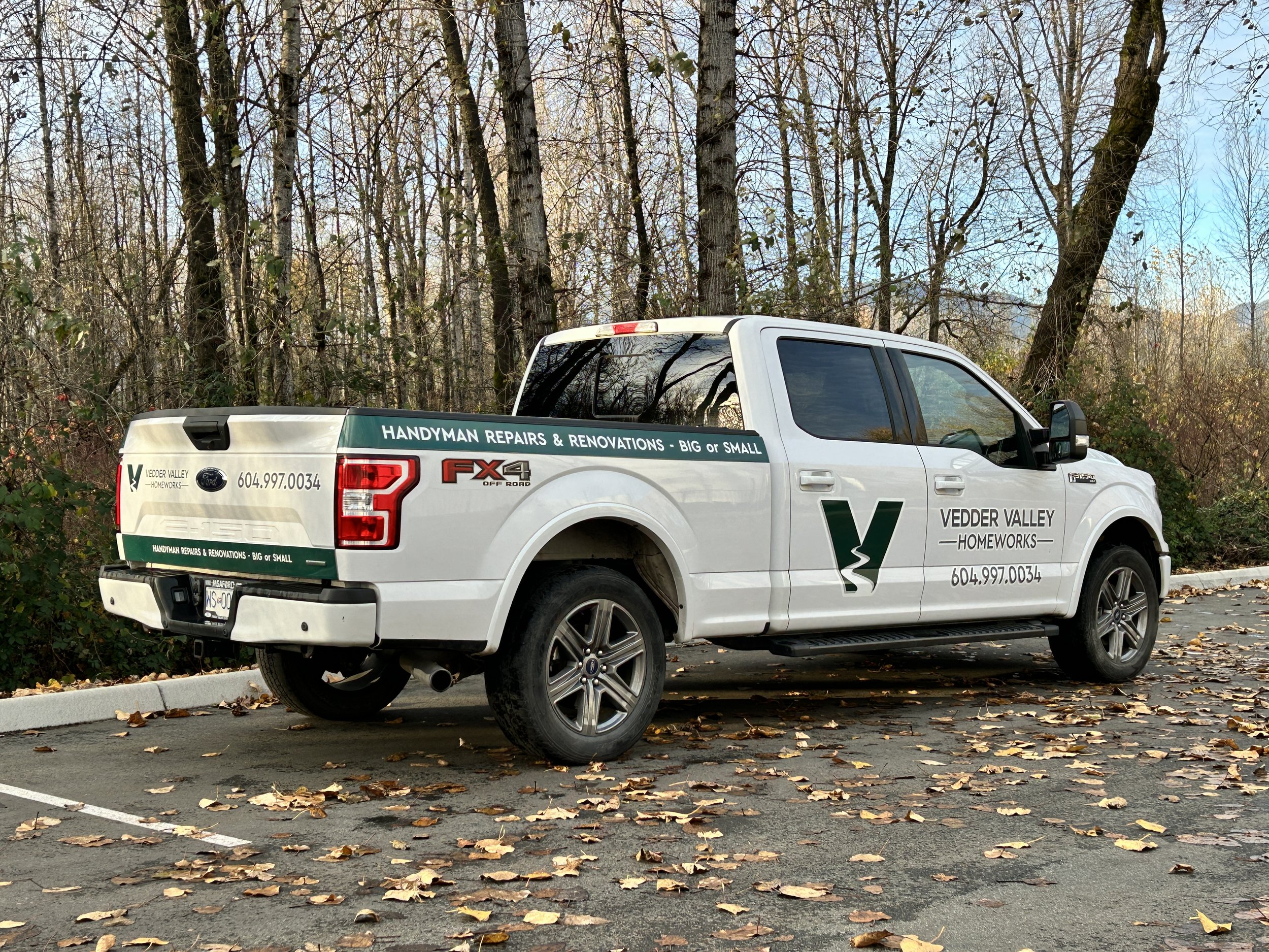 Vedder Valley Homeworks handyman and home repair service truck serving Chilliwack and the Fraser Valley