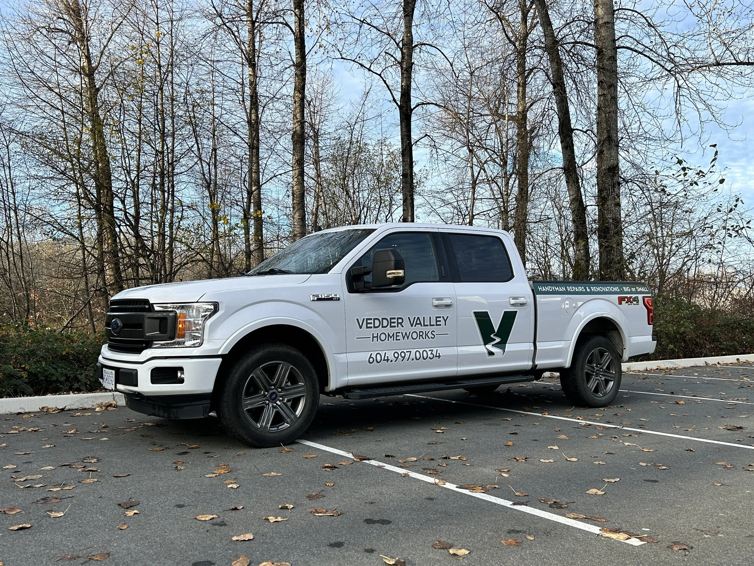 Vedder Valley Homeworks service truck providing handyman and home repair services in Chilliwack.