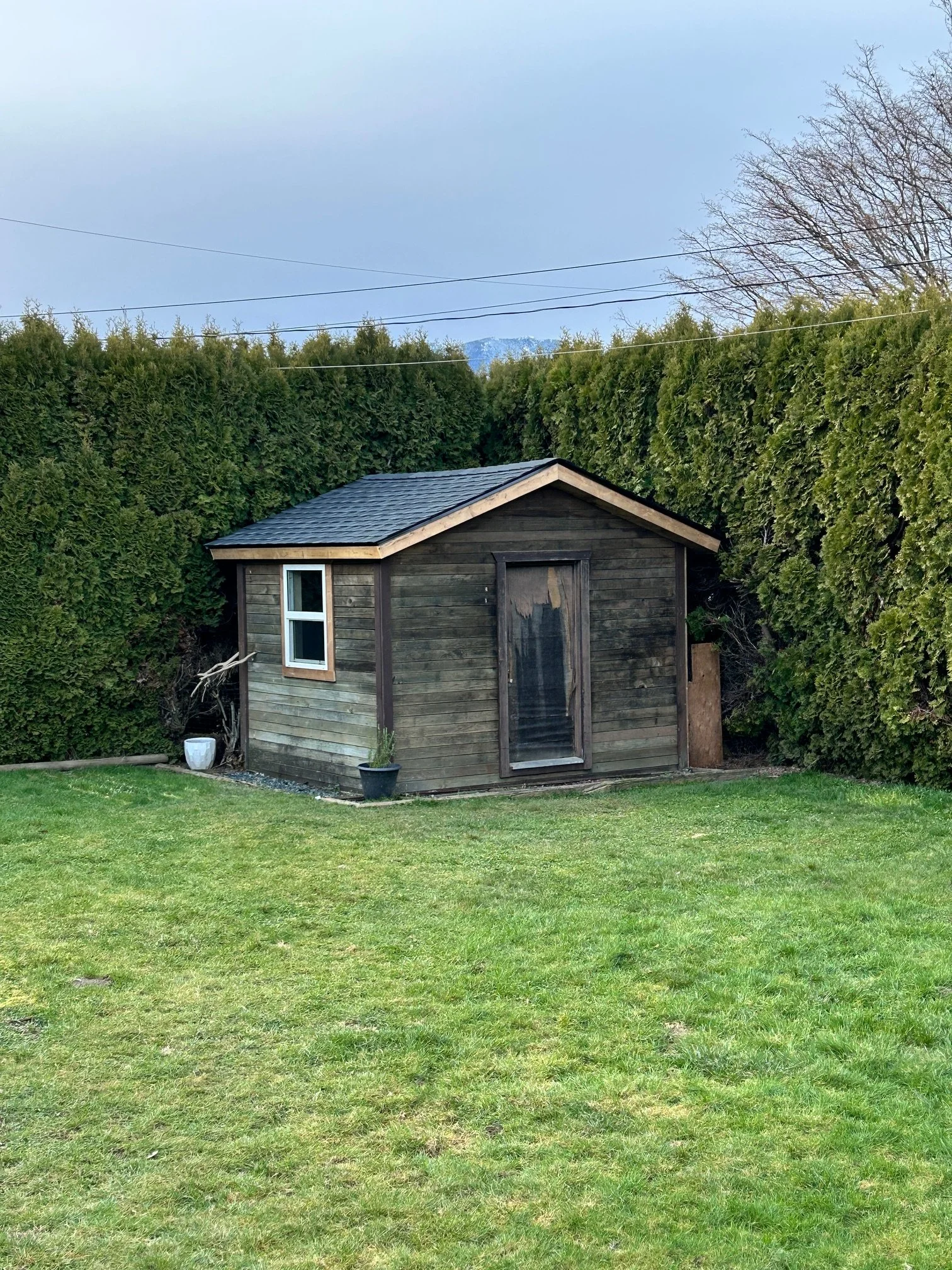 Rebuilt Shed with new window and roof