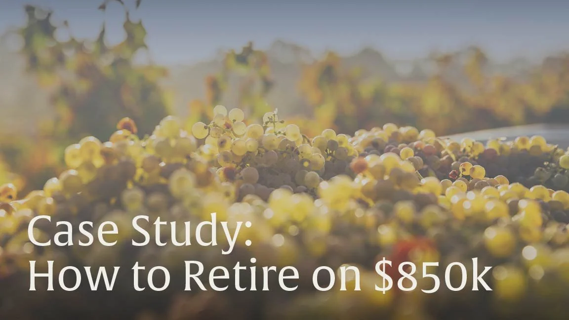 Case Study: How to Retire on $850k