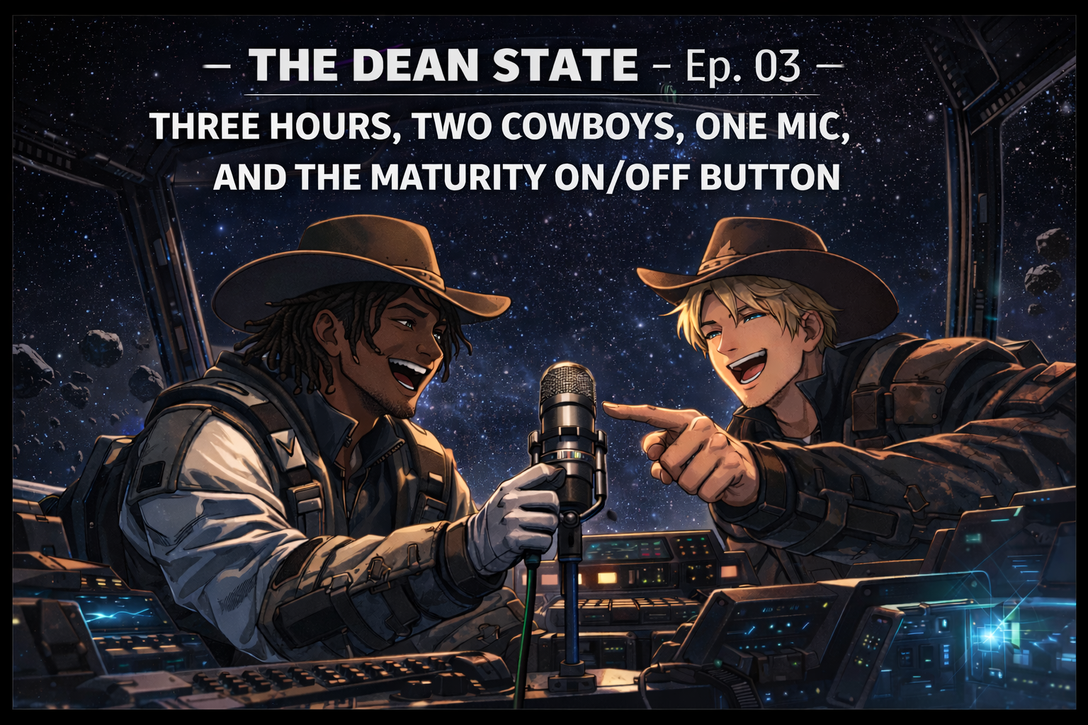 The Dean State – Ep. 03 – Three Hours, Two Cowboys, One Mic, and the Maturity On/Off  Button