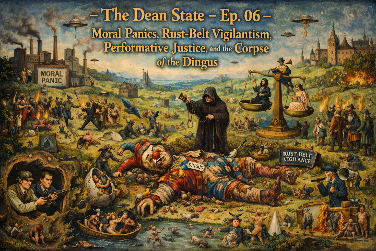 The Dean State – Ep. 06 – Moral Panics, Rust-Belt Vigilantism, Performative Justice, and the Corpse of the Dingus