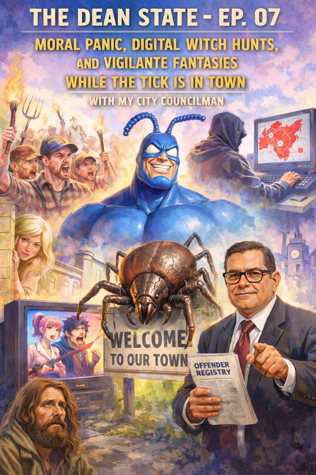 The Dean State – Ep. 07 – Moral Panic, Digital Witch Hunts, and Vigilante Fantasies While the Tick Is in Town – With My City Councilman