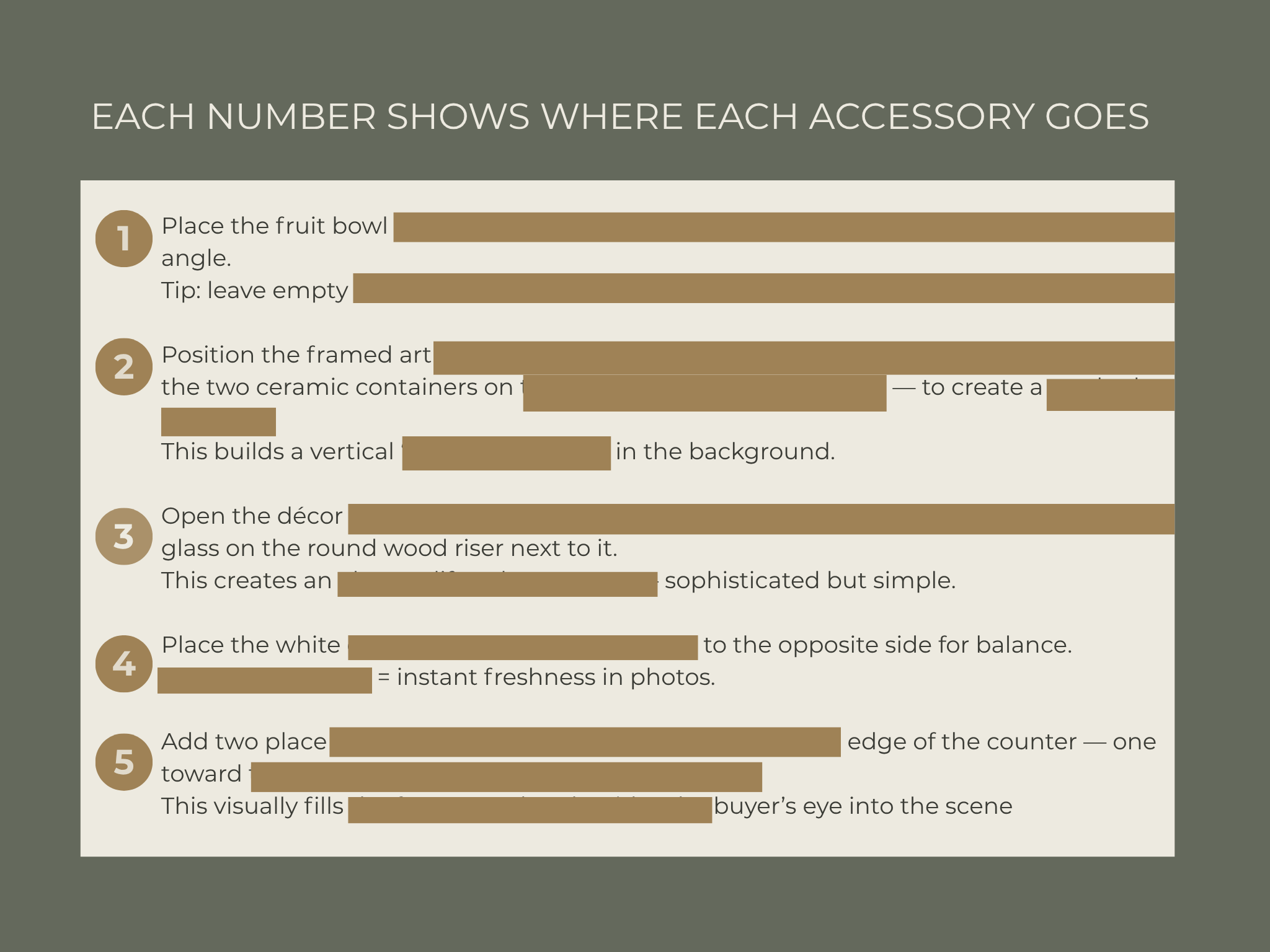 Virtual home staging instructions