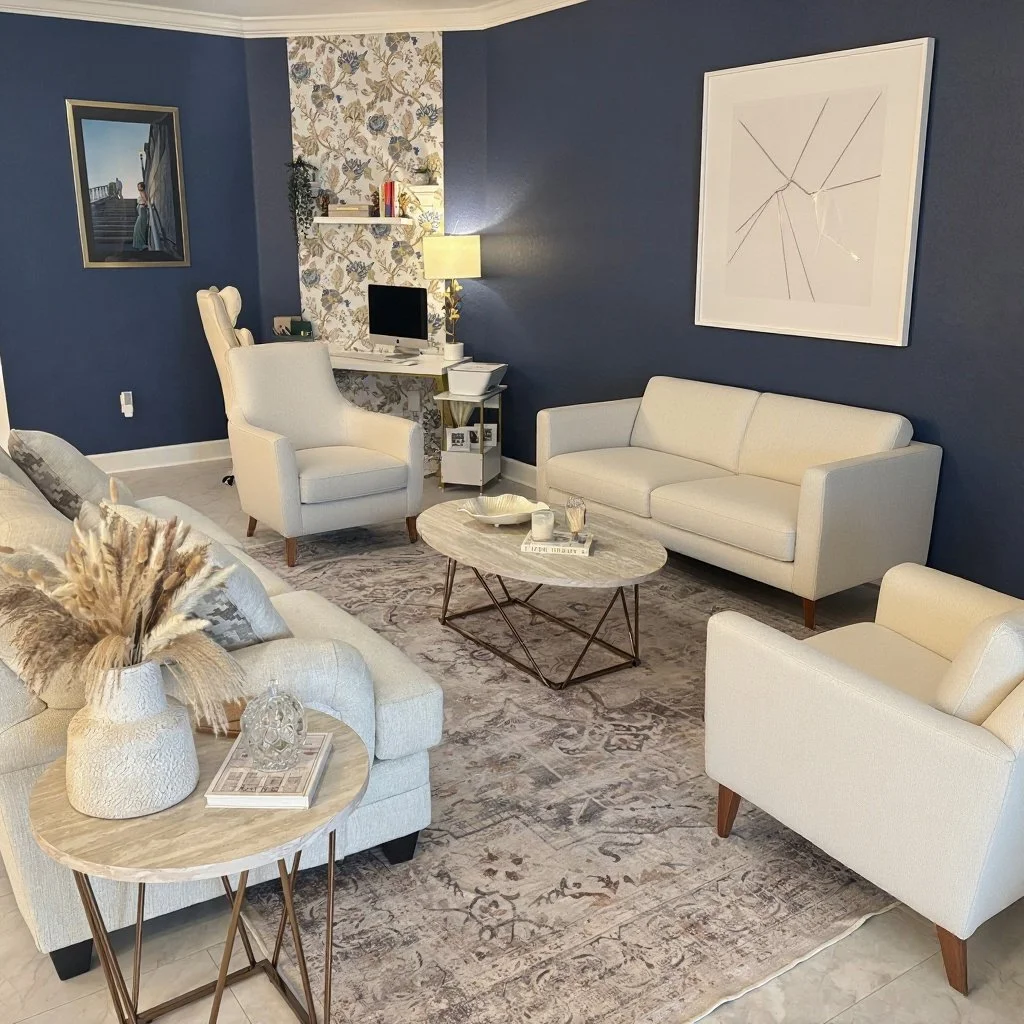 Flip Design + Redesign Living Room with Mini Home Office