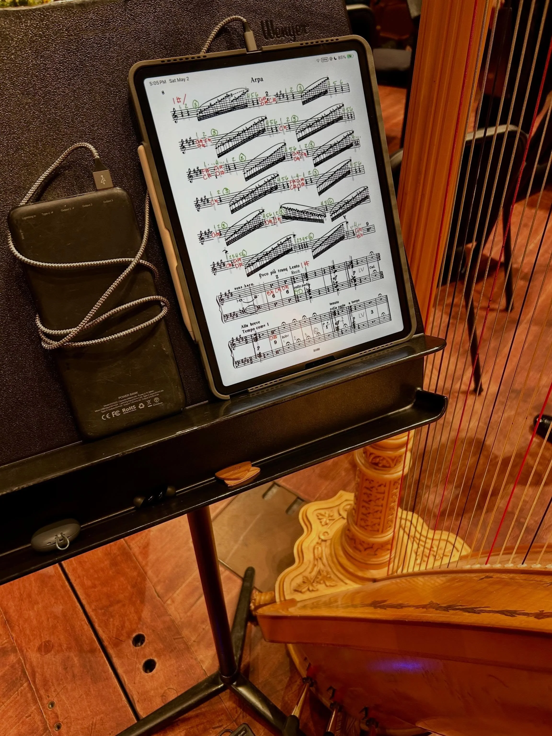 after grad school, my panic attacks had gotten so bad that i planned on quitting harp. it was all bad, but large ensembles / orchestras were especially brutal &mdash; lots of pressure, not a lot of wiggle room for mistakes.

i just got offstage after