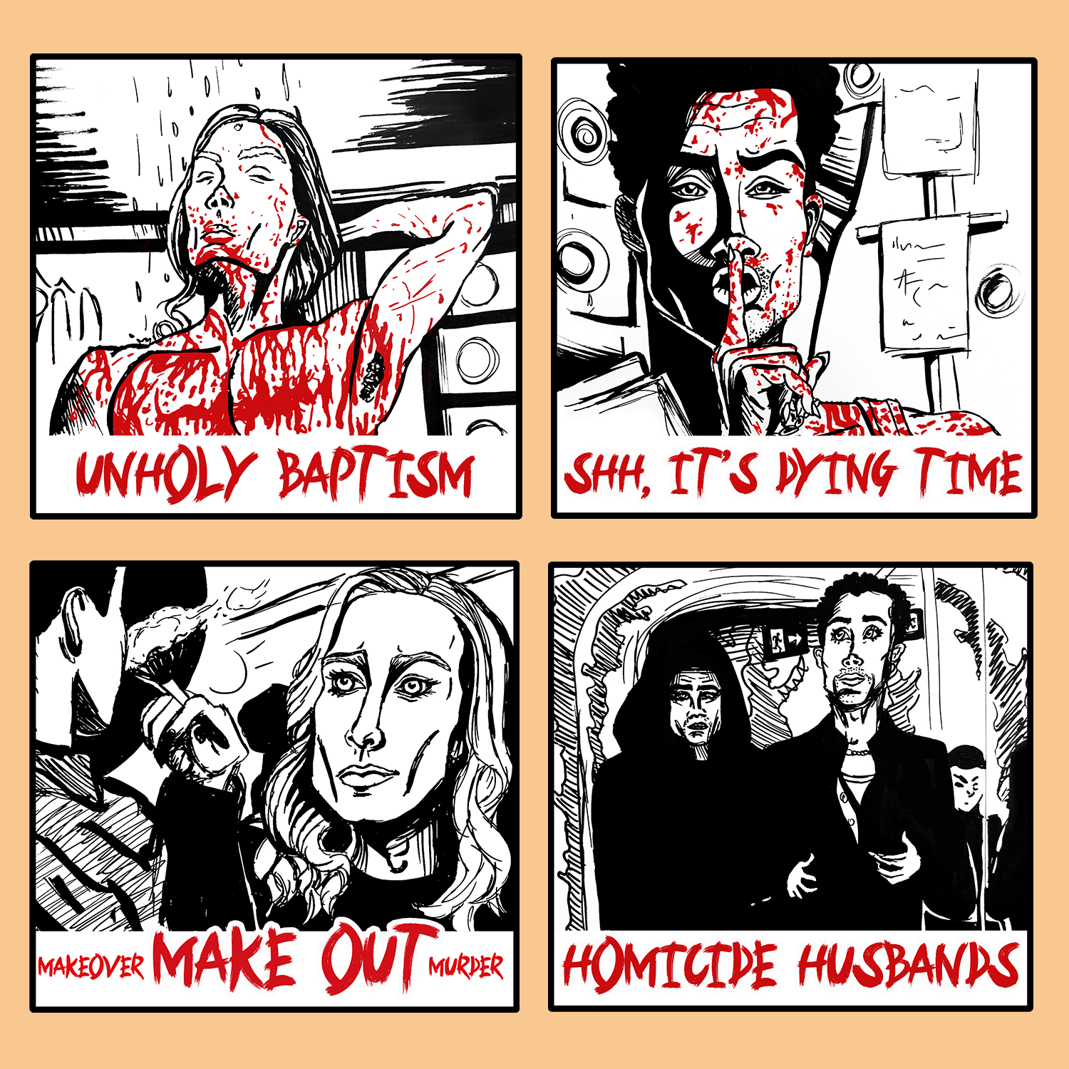 Homicide Husbands Sticker Pack