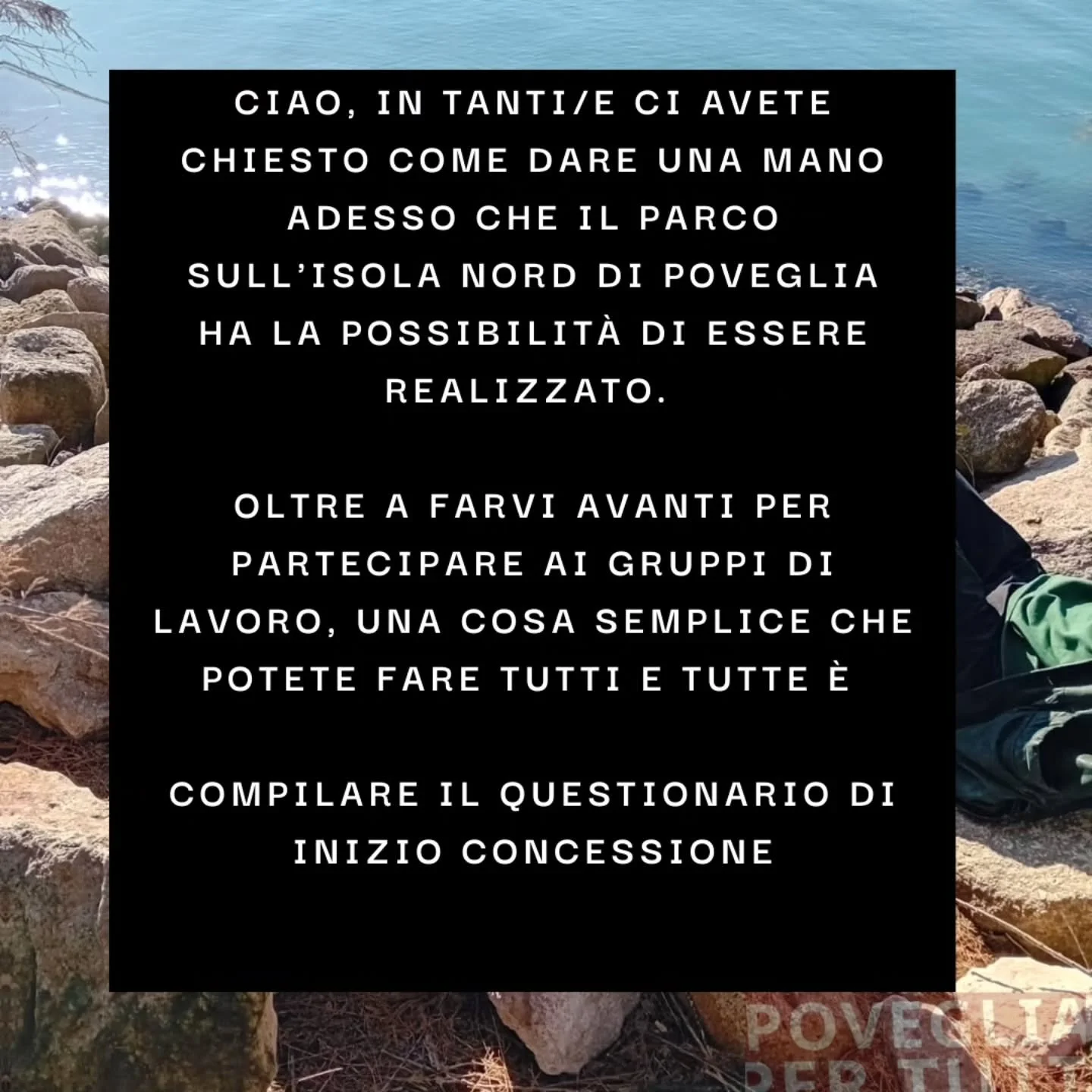 ๐ Ciao, scorri le slide e se hai un quarto d'ora da dedicare a Poveglia, compila il questionario che trovi al link in bio, è importante โค๏ธ