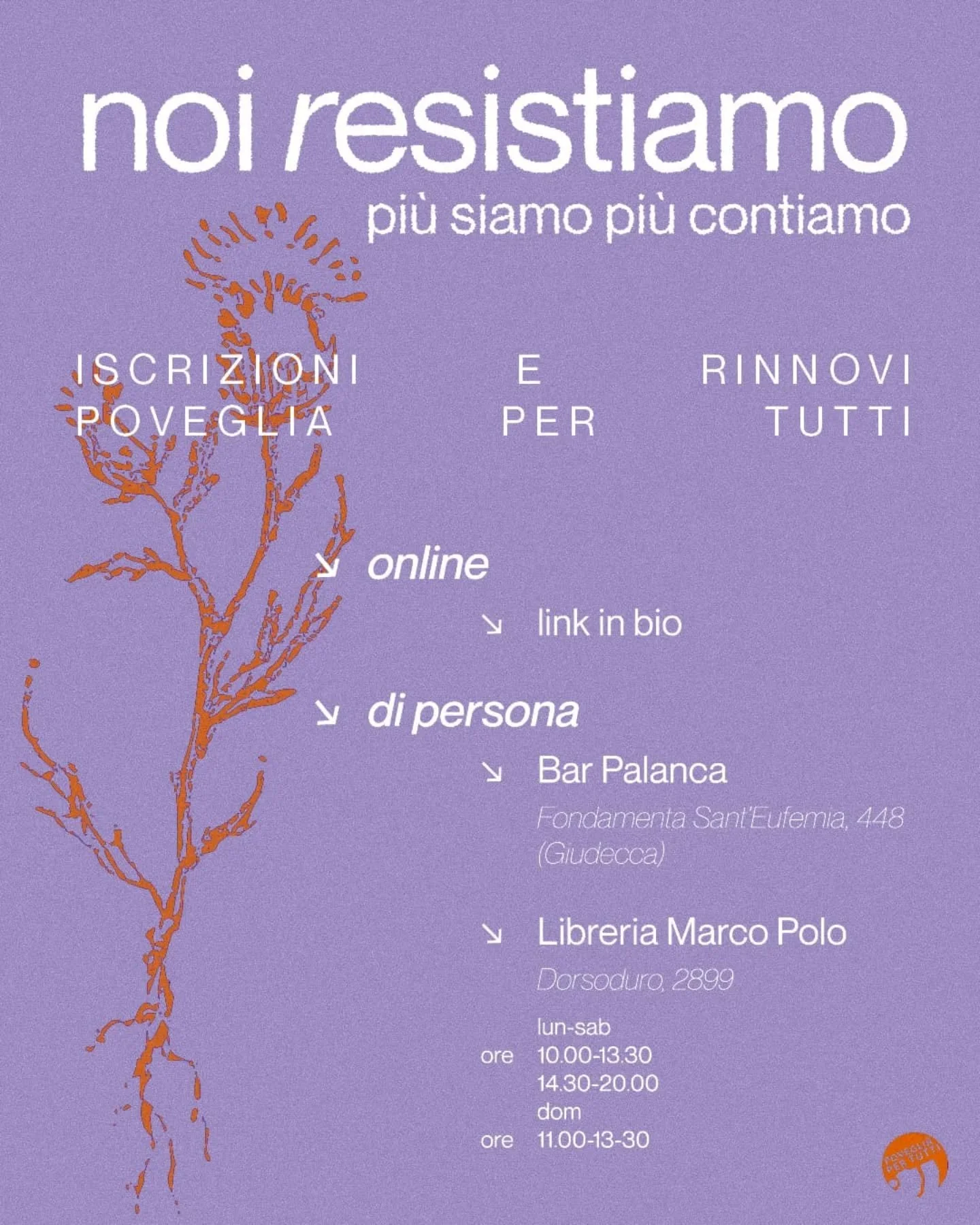 Se ancora non sei iscrittx o non hai rinnovato l'iscrizione per il 2026, cosa aspetti, fallo :) 
10 euro bastano 
Puoi anche regalare l'iscrizione a qualcun'altrx 🎁

Sia in modalit&agrave; on line (vai la link che trovi nella bio) sia di persona (a 