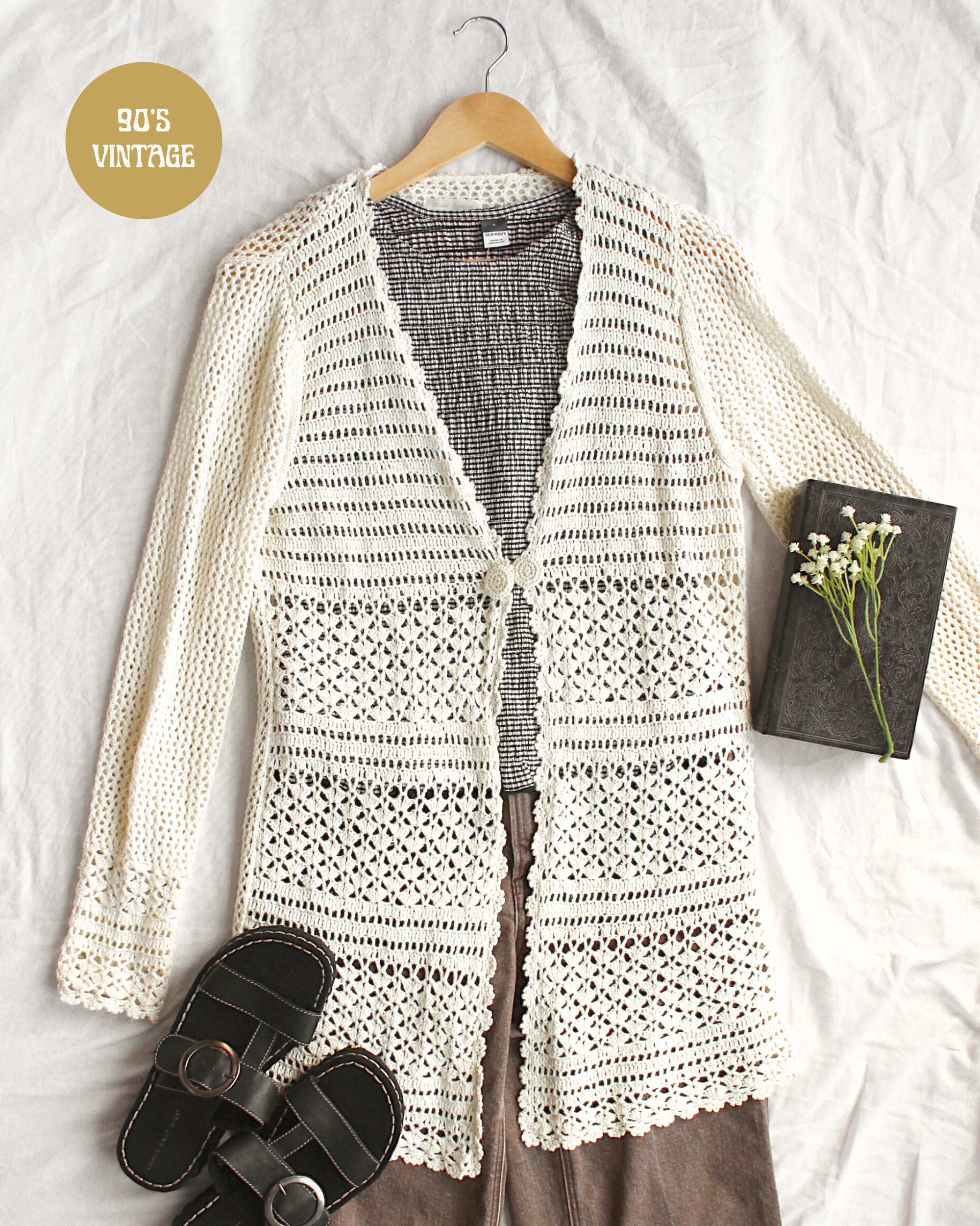 Coastal Grandma Cardigan - M
