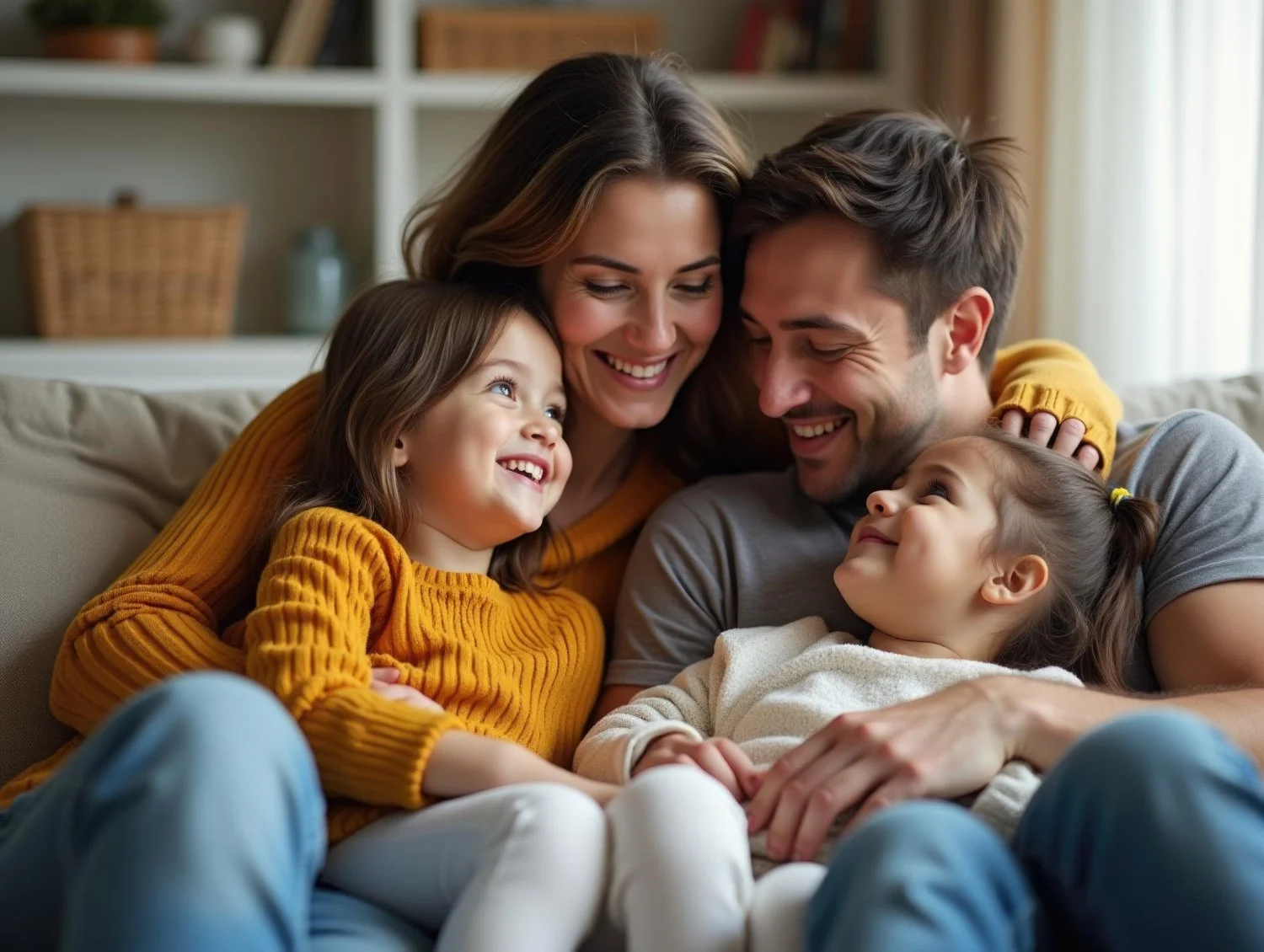 Hombre sonriendo en una tienda de artesanías con cerámicas y fotografías en el fondo.