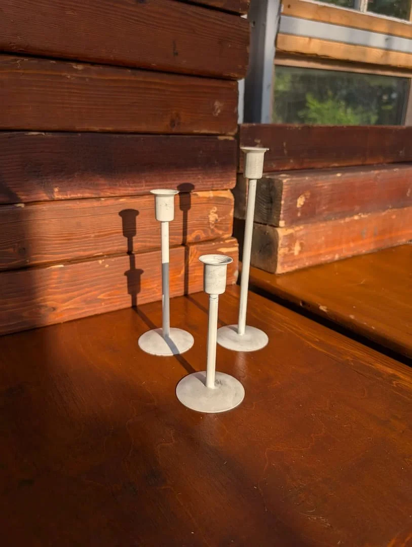 CANDLE STICK HOLDERS
(10 sets of 3 ) $2/set