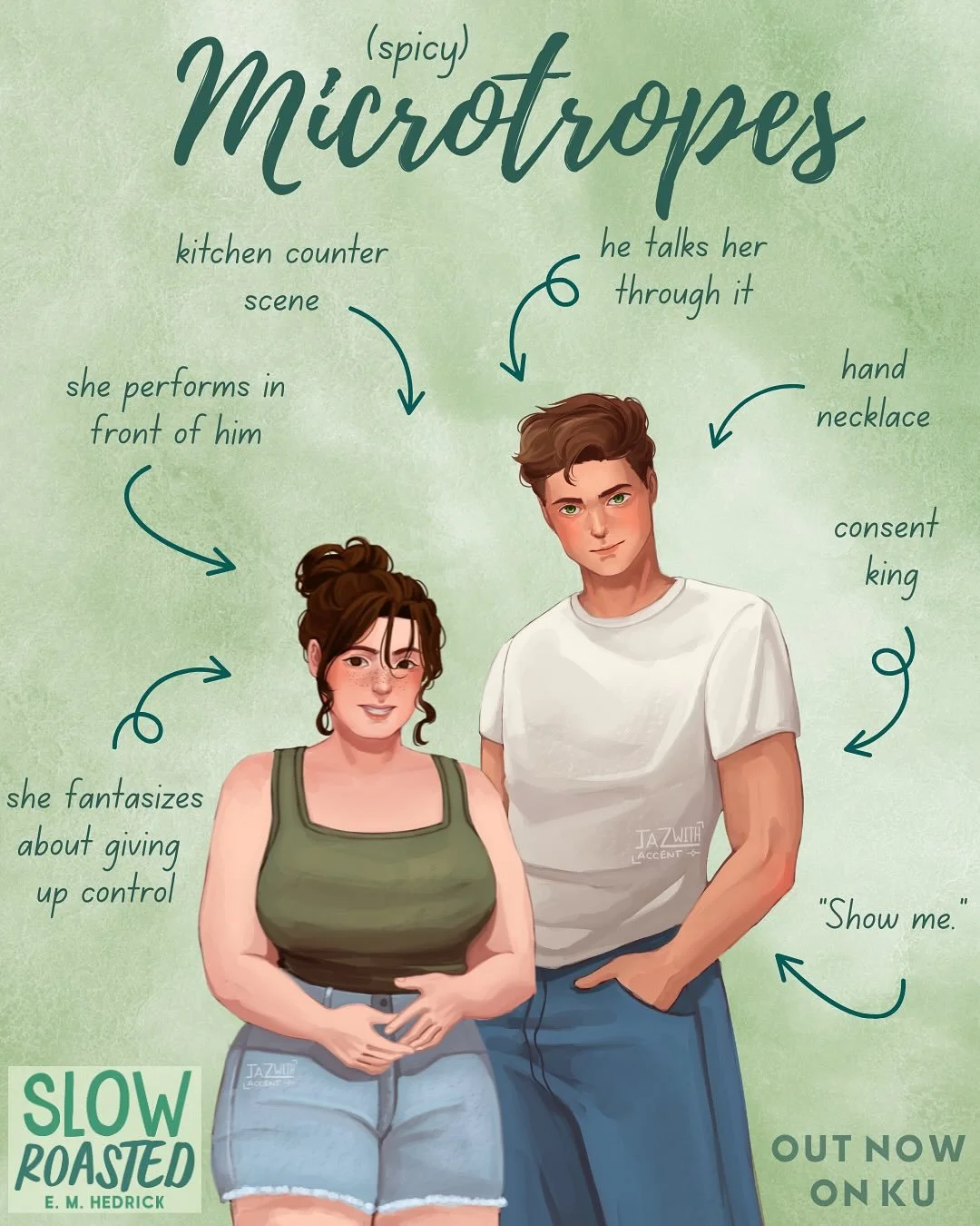Who doesn&rsquo;t love a spicy microtrope? 

If you like cute romances with open door spice, you should check out Slow Roasted by E.M. Hedrick!

☕️fake dating
☕️barista/customer 
☕️slow burn
☕️open door spice 
☕️one bed 
☕️standalone 
☕️under 400 pag
