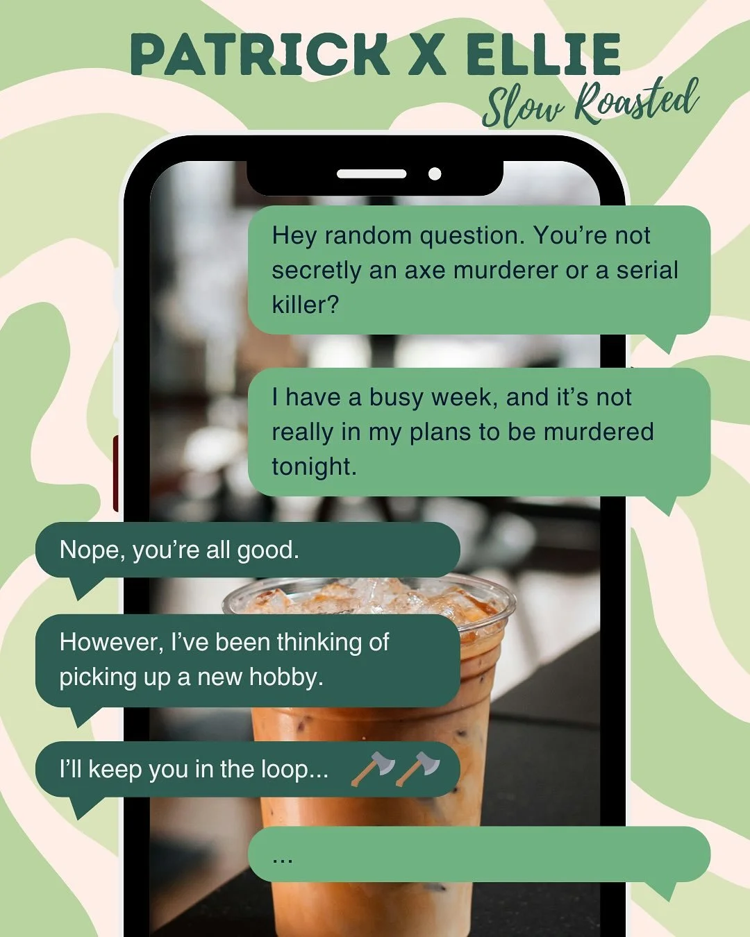 Nothing like realizing that you&rsquo;re going to a random man&rsquo;s house&hellip;

Anyone else love texts in a book?

This is just one of the text conversations found in Slow Roasted!

Slow Roasted by E. M. Hedrick is a cute fake dating romance wi