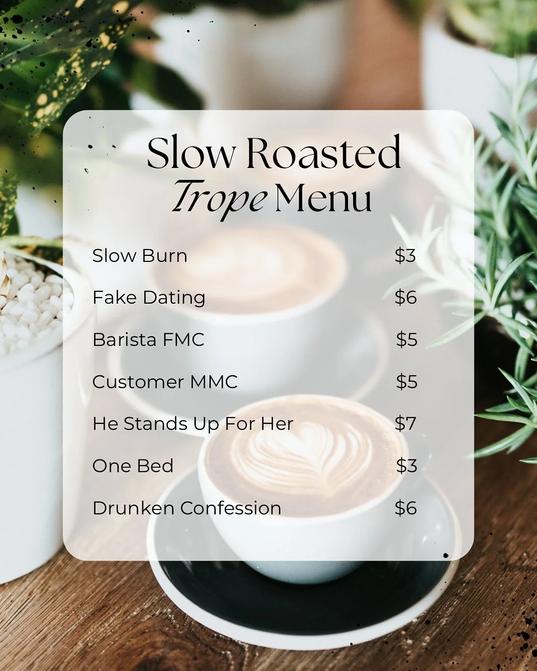 You can get all of these tropes for $14.99 in paperback, $9.99 in ebook, or FREE on Kindle Unlimited!! What a deal!!

Slow Roasted by E. M. Hedrick is a cute fake dating romance with open door spice and relatable characters.

☕️fake dating
✨barista/c
