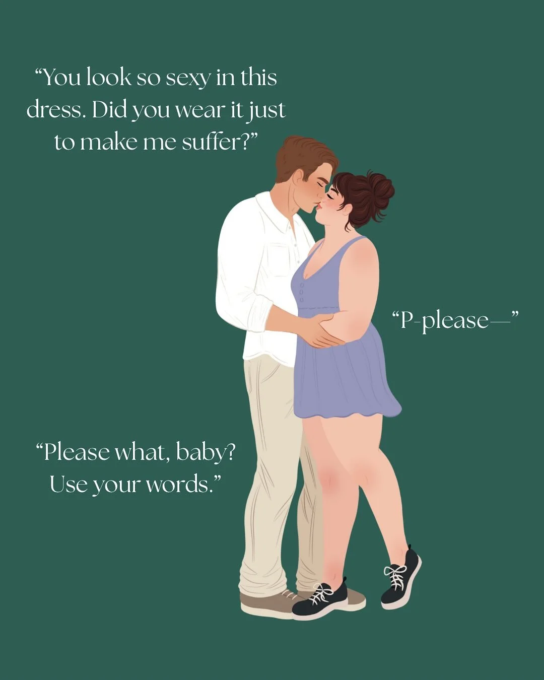 The scene that inspired the art!!! 

When I saw this premade art from @juniper.charm , I knew that the dress would be the perfect fit for after Patrick and Ellie had dinner with her parents!

Slow Roasted by E. M. Hedrick is a cute fake dating romanc